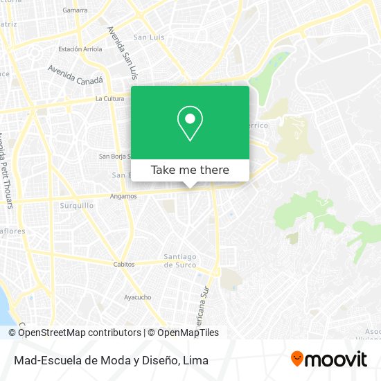 Mapa de Mad-Escuela de Moda y Diseño