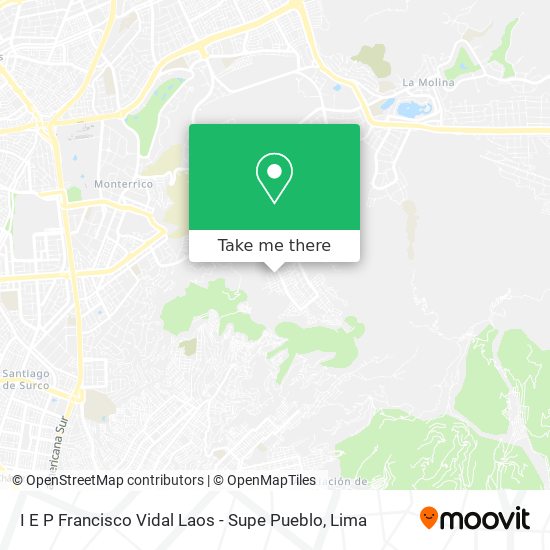 Mapa de I E P Francisco Vidal Laos - Supe Pueblo