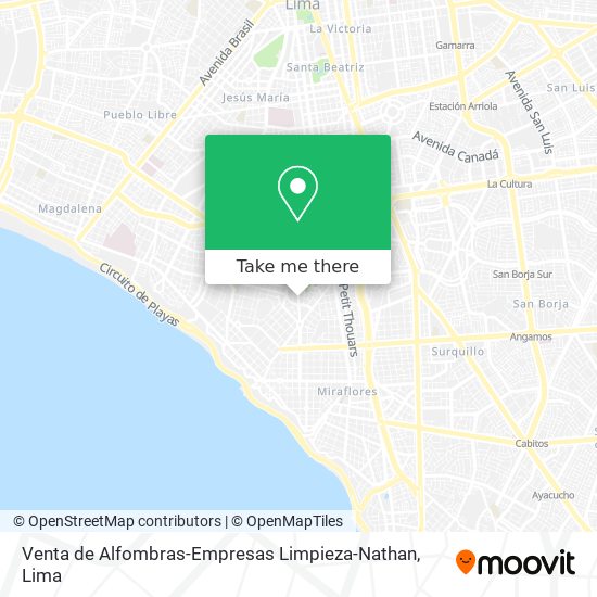 Mapa de Venta de Alfombras-Empresas Limpieza-Nathan
