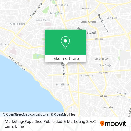 Marketing-Papa Dice Publicidad & Marketing S.A.C Lima map