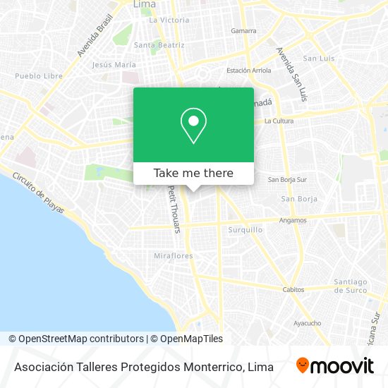 Mapa de Asociación Talleres Protegidos Monterrico