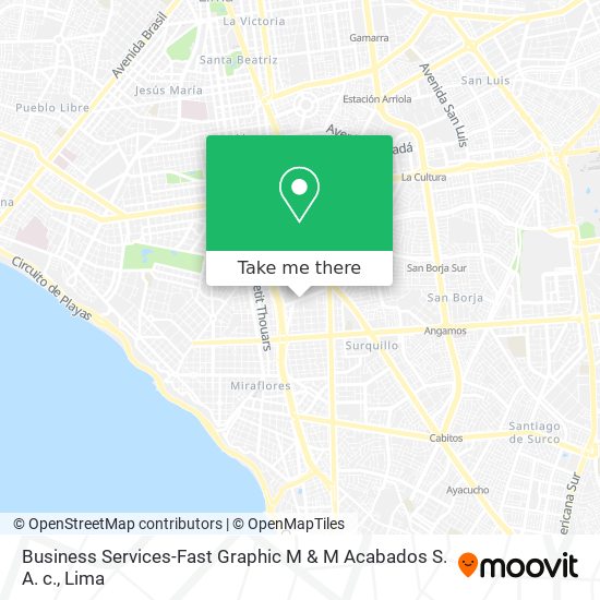 Business Services-Fast Graphic M & M Acabados S. A. c. map