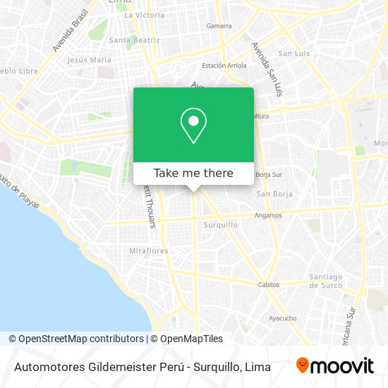 Automotores Gildemeister Perú - Surquillo map