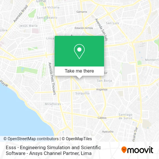 Mapa de Esss - Engineering Simulation and Scientific Software - Ansys Channel Partner