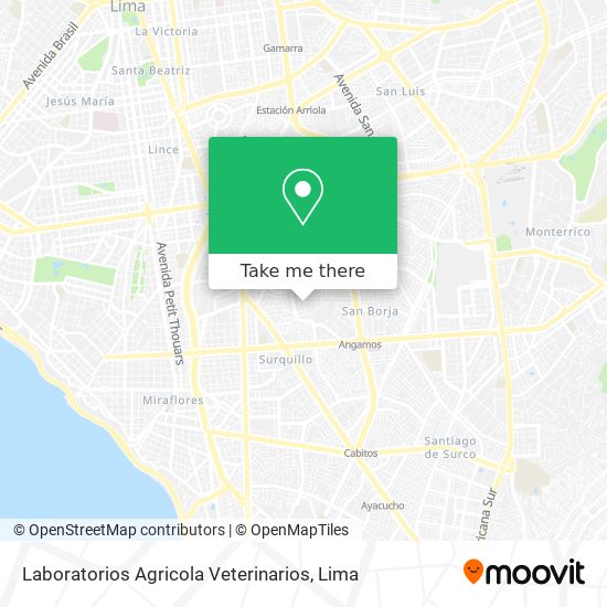 Laboratorios Agricola Veterinarios map