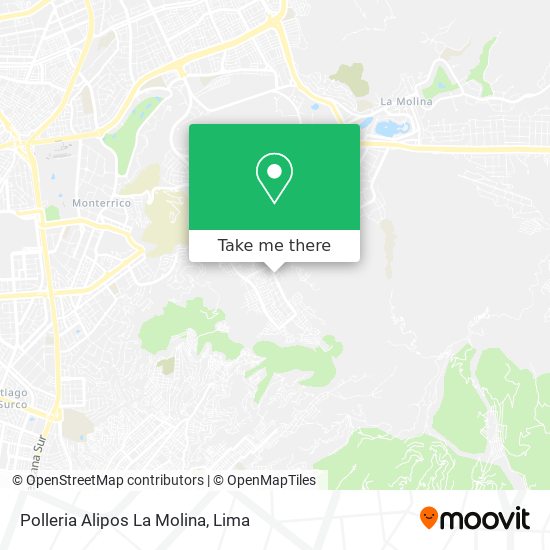 Mapa de Polleria Alipos La Molina