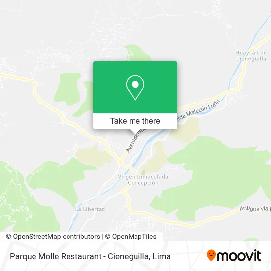 Parque Molle Restaurant - Cieneguilla map