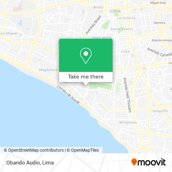 Obando Audio map