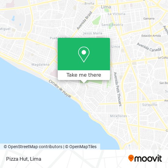 Pizza Hut map