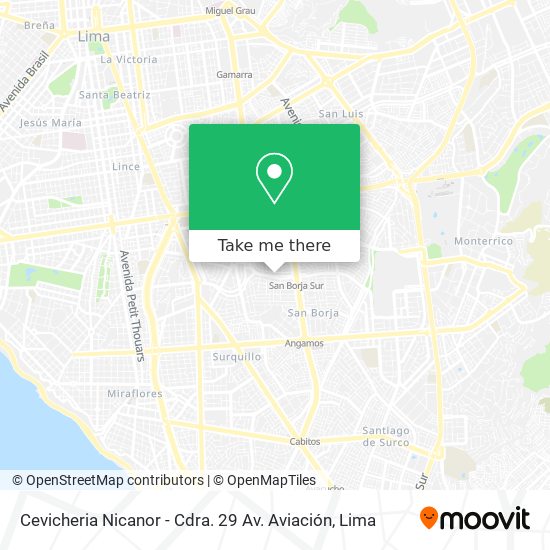 Cevicheria Nicanor - Cdra. 29 Av. Aviación map