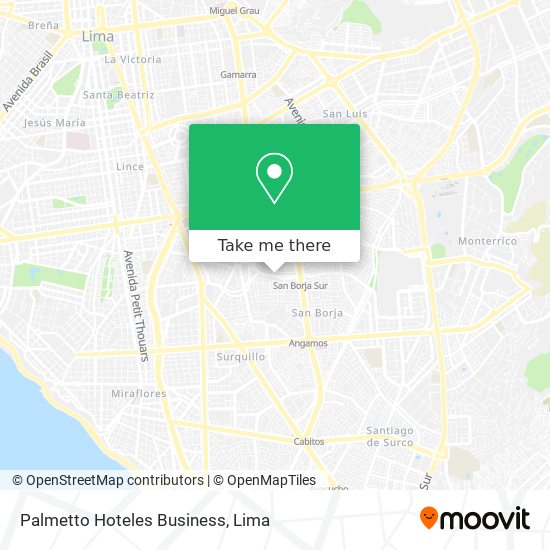 Palmetto Hoteles Business map