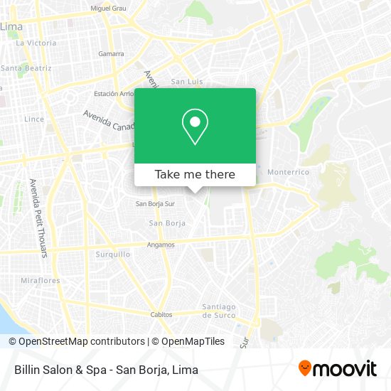 Billin Salon & Spa - San Borja map