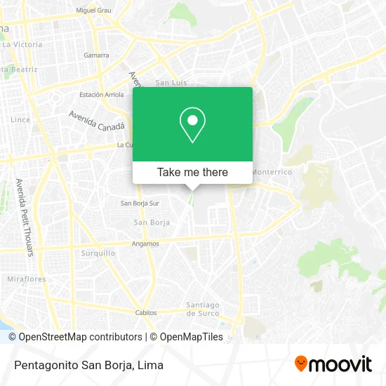 Mapa de Pentagonito San Borja