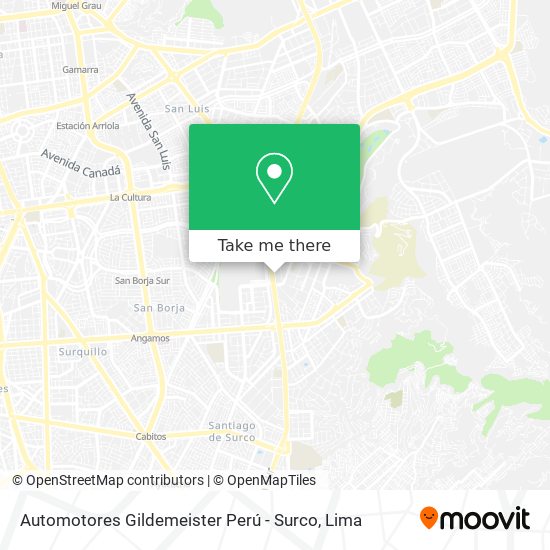 Automotores Gildemeister Perú - Surco map