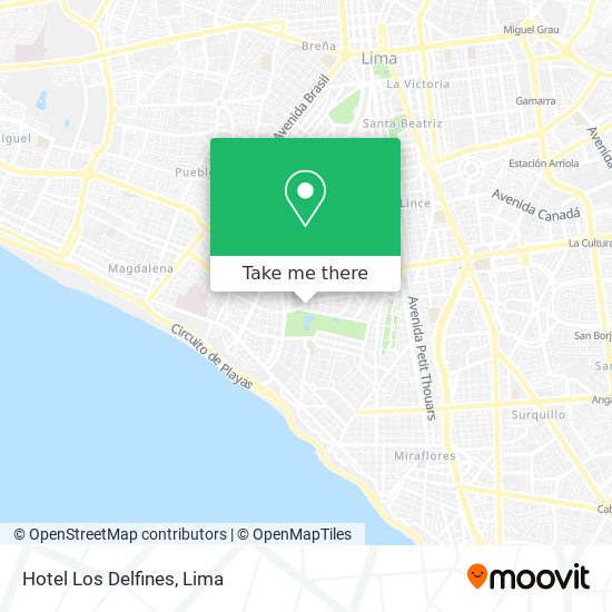 Hotel Los Delfines map