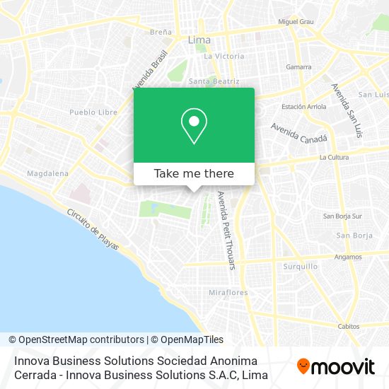 Innova Business Solutions Sociedad Anonima Cerrada - Innova Business Solutions S.A.C map