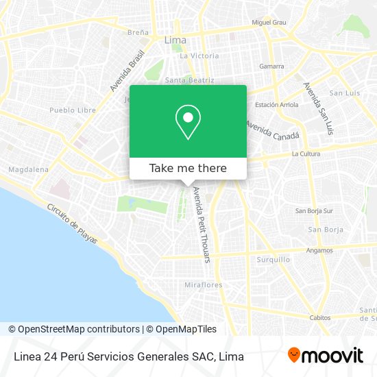 Linea 24 Perú Servicios Generales SAC map