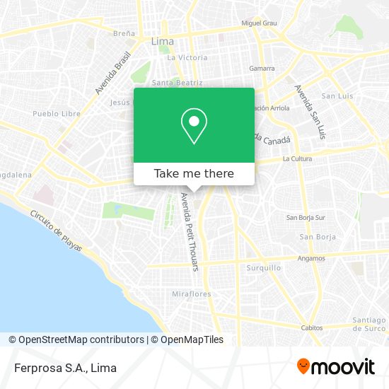Mapa de Ferprosa S.A.