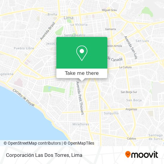 Mapa de Corporación Las Dos Torres