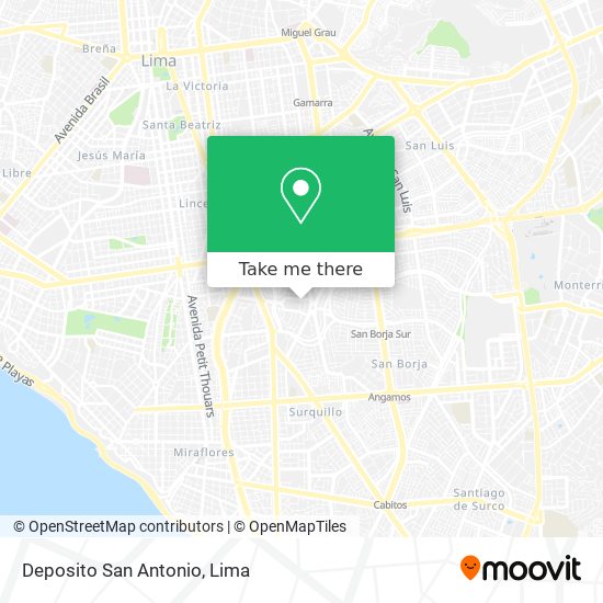 Mapa de Deposito San Antonio