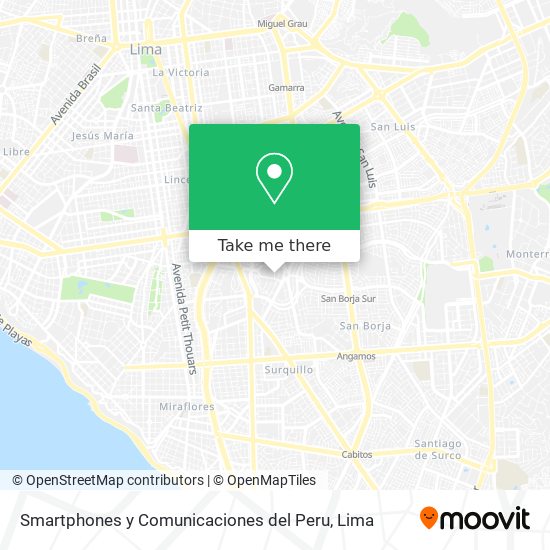 Smartphones y Comunicaciones del Peru map