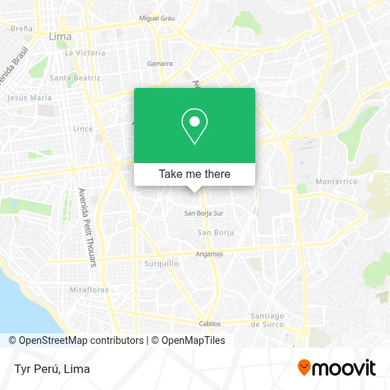 Tyr Perú map
