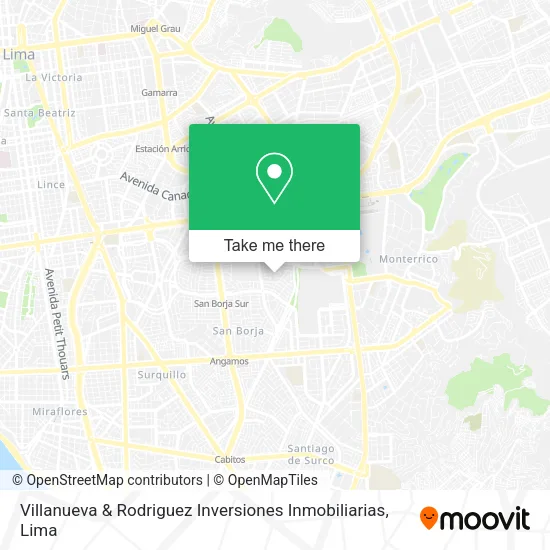 Mapa de Villanueva & Rodriguez Inversiones Inmobiliarias