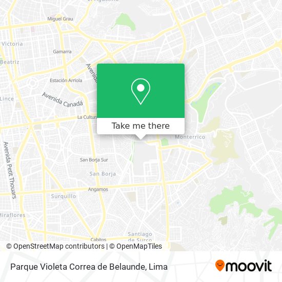 Parque Violeta Correa de Belaunde map