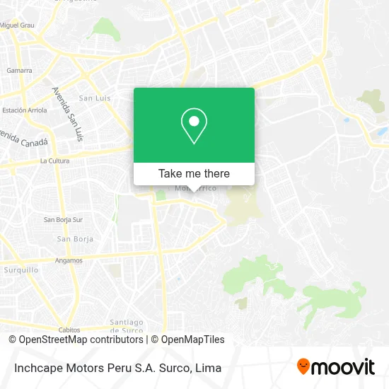 Inchcape Motors Peru S.A. Surco map