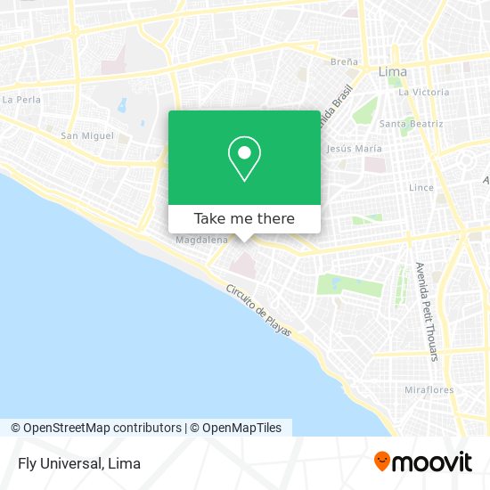 Fly Universal map