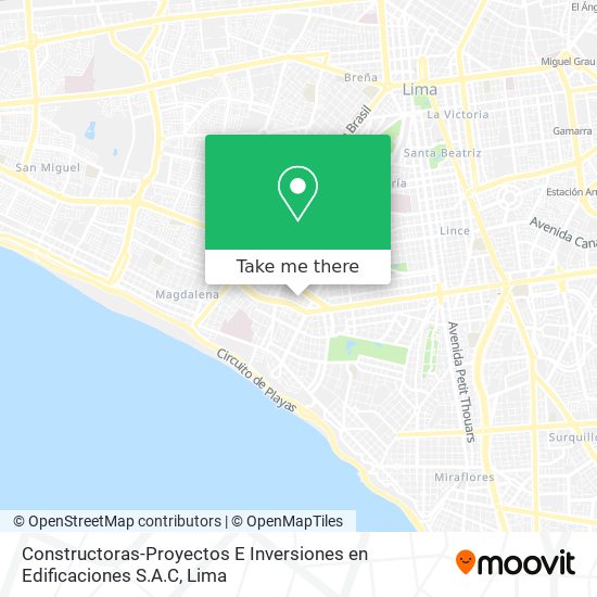 Constructoras-Proyectos E Inversiones en Edificaciones S.A.C map