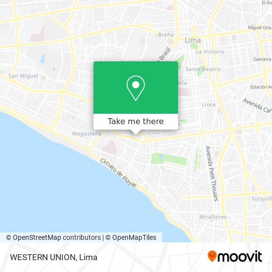 WESTERN UNION map