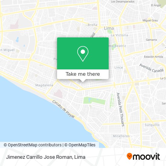 Jimenez Carrillo Jose Roman map