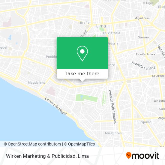 Mapa de Wirken Marketing & Publicidad