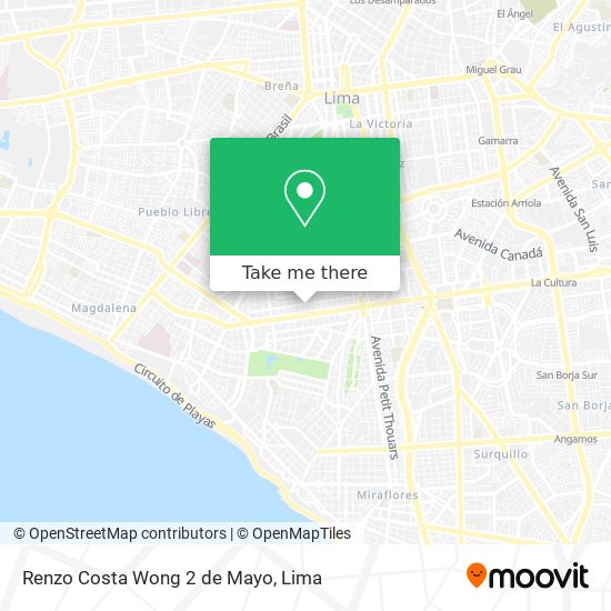 Renzo Costa Wong 2 de Mayo map