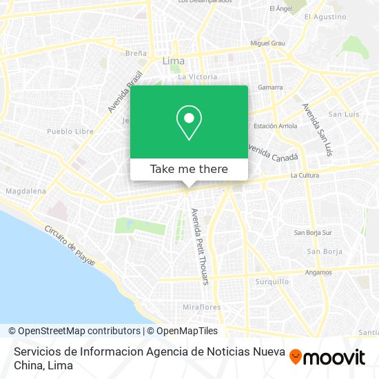 Servicios de Informacion Agencia de Noticias Nueva China map