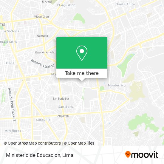 Mapa de Ministerio de Educacion