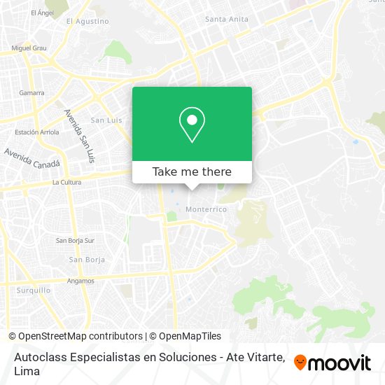 Autoclass Especialistas en Soluciones - Ate Vitarte map