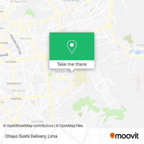 Ohayo Sushi Delivery map