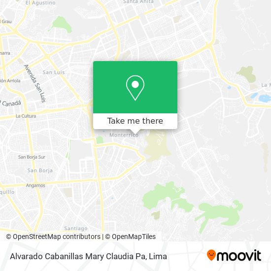 Alvarado Cabanillas Mary Claudia Pa map