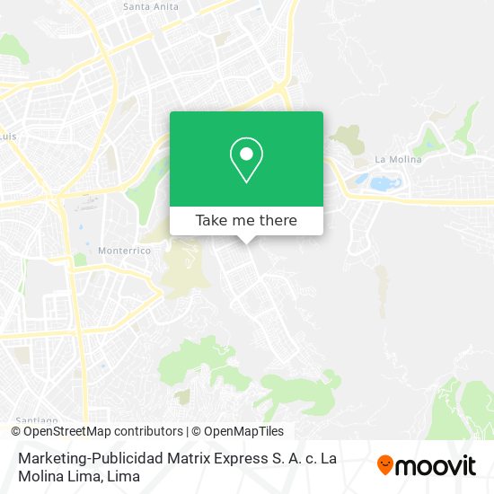 Marketing-Publicidad Matrix Express S. A. c. La Molina Lima map