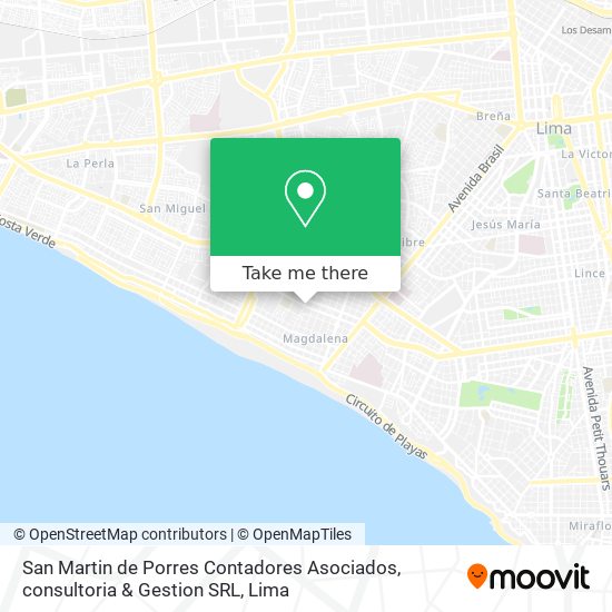 Mapa de San Martin de Porres Contadores Asociados, consultoria & Gestion SRL