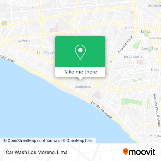 Car Wash Los Moreno map