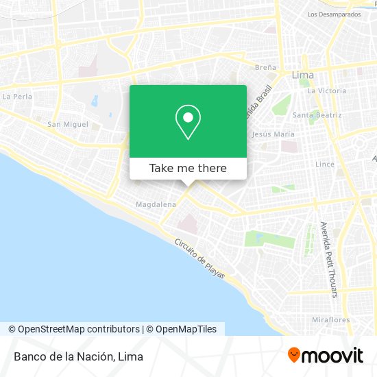 Banco de la Nación map