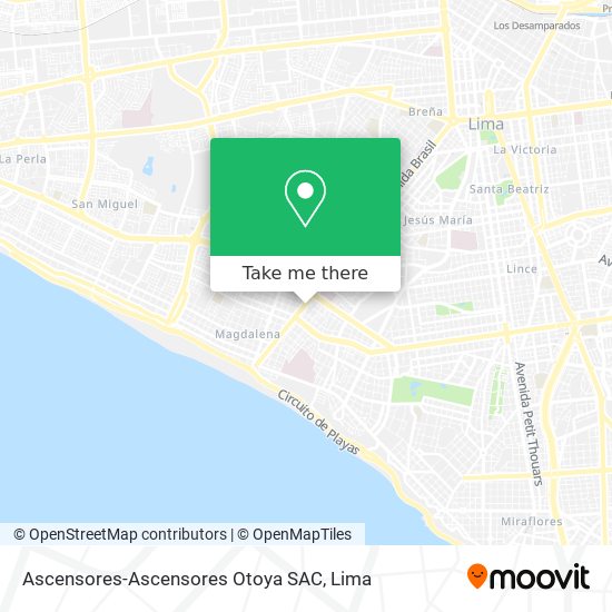Ascensores-Ascensores Otoya SAC map