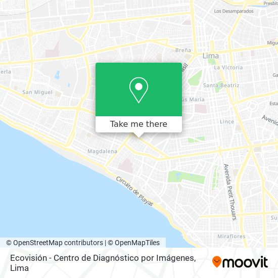 Ecovisión - Centro de Diagnóstico por Imágenes map