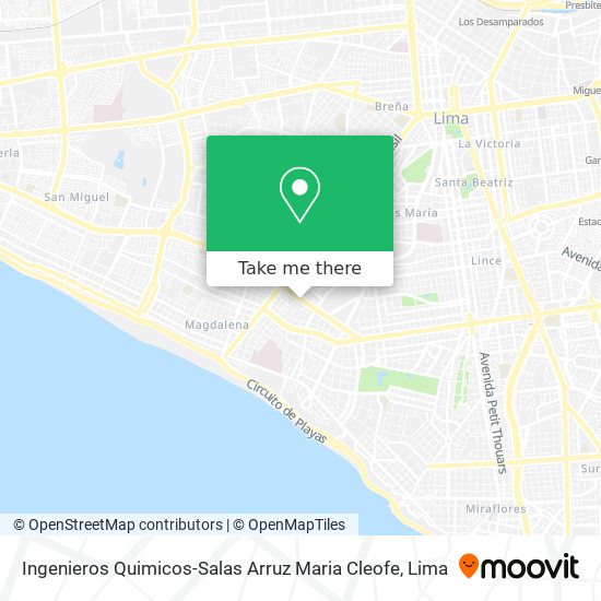 Mapa de Ingenieros Quimicos-Salas Arruz Maria Cleofe