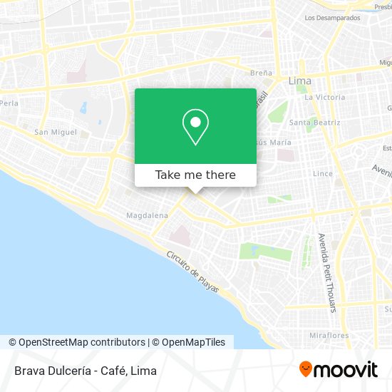 Mapa de Brava Dulcería - Café
