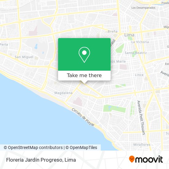 Florería Jardín Progreso map