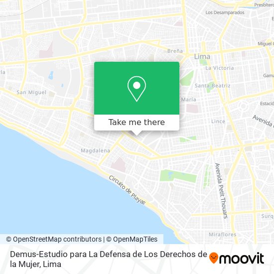 Demus-Estudio para La Defensa de Los Derechos de la Mujer map